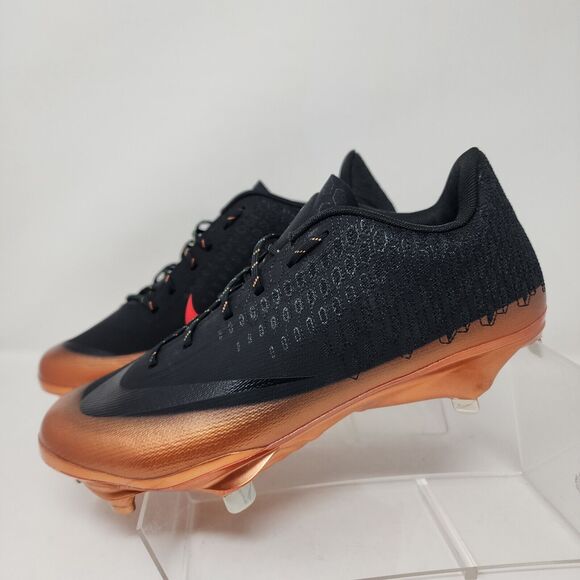 Nike Baseball Cleats Mens 8 Lunar Vapor Ultrafly Elite 2 Bronze Black Metal Logo - Picture 2 of 8